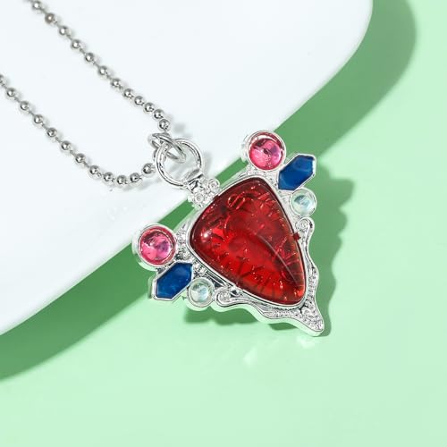 JJBA JOJO Anime Red Stone of Necklace - JoJo Jolyne Jotaro Anime Cosplay Accessories for Fans - Christmas Gifts for Women Men3