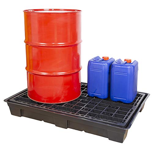 Image of EVO Spillpallet for 2 x 205Litre Drums - 135Litre Capacity - Recycled Plastic - Durable Spill Containment Solution