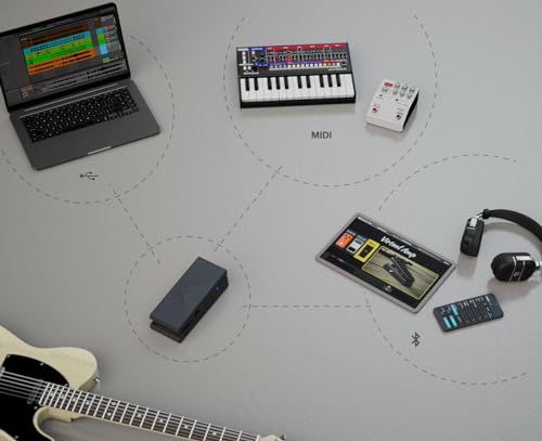 Modulation EV-1-WL avec pédale d'expression MIDI Bluetooth sans fil pour DAW