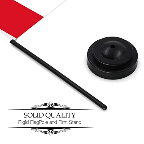 Conjunto de bandeira de mesa de luxo Anley Peru - bandeira de mesa de PE peruana em miniatura de 6x4