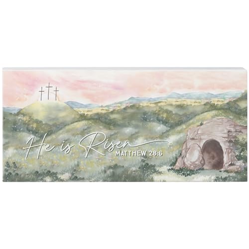 Simply Said, INC Easter Empty Tomb Sunrise Art Inspire Board Wood Sign, Made in USA, ISB1674