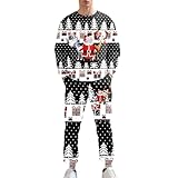 Matière : polyester et coton augmentent l'élasticité du survêtement. Ce costume de Noël est lisse, doux, confortable, respirant, doux pour la peau, résistant à l'usure, facile à sécher et élastique. Ces pulls de Noël unisexes sont respirants et doux au toucher