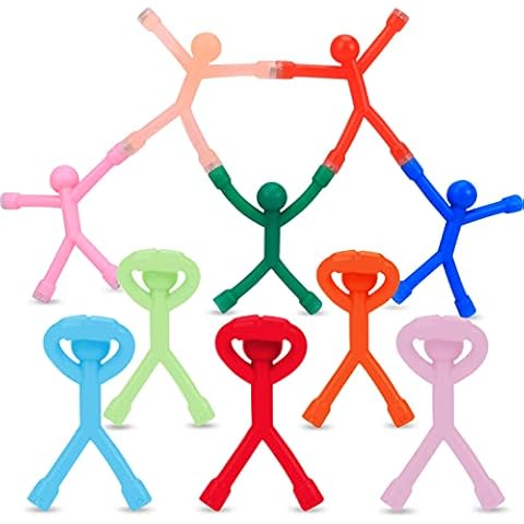 TRYMAG Man Fridge Magnets, 10Pcs Funny Magnetic People Mini Flexible Humanoid Refrigerator Magnets Colorful Magnetic Toy for Kids, Adults, Whiteboard, Office, School Decoration Cover