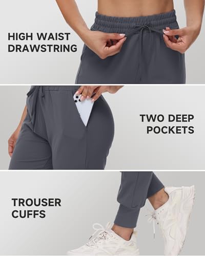 GAYHAY Joggers for Women with Pockets - Womens Sweatpants Lightweight Yoga Lounge Pants for Athletic Workout Gym Running