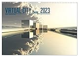 VIRTUAL CITY PLANER 2023 (Wandkalender 2023 DIN A3 quer), Calvendo Monatskalender - Max Steinwald 
