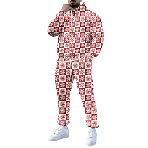 Survêtement Noël Homme : sweat à capuche et pantalon jogging motif 3D