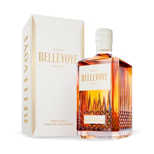 BELLEVOYE - Whisky Triple Malt - Whisky Français Bellevoye Blanc - 40 % Alcool - Origine : 100 % France - 70 cl