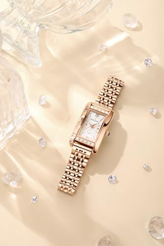 Image of Daniel Hechter Paris Solferino Collection Stylish Analog Watch for Women with Rectangular Dial, Roman Accents, Stainless Steel Strap & Water Resistant - DHW2010