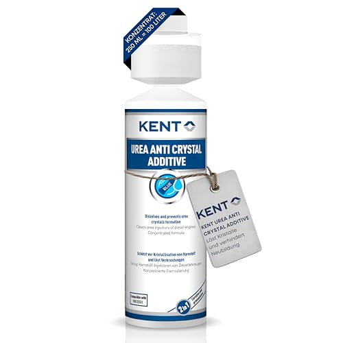 KENT Urea Anti Crystal Additive - Additiv, Adblue® Systemreiniger, verhindert die Kristallbildung im Harnstoff, reinigt insbesondere den Harnstofftank & die Harnstoff-Einspritzdüsen - 250 ml Flasche