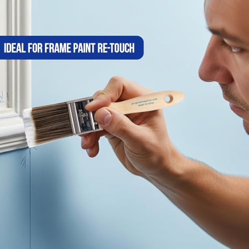 Pro Grade Paint Brushes, 5-Piece Paint Brush Set, Flat & Angle Brushes for Walls, Trim, Cabinets, Interior & Exterior Latex and Oil Paints, Stains - Image 6