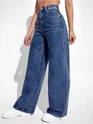 Image of Ben Martin Women High Rise High Waist Stretchable Baggy Oversized Loose Fit Casual Wear Denim Jeans