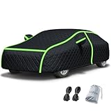 Verdickte Vollauto-Abdeckung für Skoda Fabia(1999-2023)|1467x1732x4257mm|Allwetter Autoplane mit Hagelschutz–Baumwollverstärkt Winddicht Wasserdicht UV-Beständig