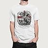 St George's Tshirt – Knight and Dragon T-Shirt Knights Templar Fear no Foe T-Shirt - Britain British Flag Top Football Patriotic Saint George Tee - S White #1