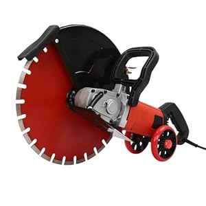 Electric Concrete Saw, 4000W 3000RPM High Speed Cement Circular Saw with Diamond Blade, 16-Inch for Stone Brick Concrete