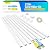 One-Cord Channel Cable Concealer - CMC-03 Cord Cover Wall Cable Management System - 125" Cable Hider Raceway Kit for a Power Cord, Ethernet Cable, Speaker Wire - 8X L15.7in, W0.59in H0.39in, White