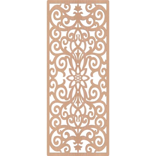 Image of Buel Decorative Pierced Fretwork Wood Wall Panels, 13 3 /8 inchW x 34 3 /8 inchH x 1 /4 inchT, Alder