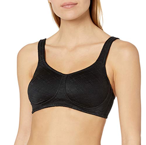 Amoena Women's Dianna Wire Free Pocketed Bra, Black, 40D
