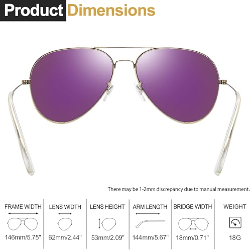 Joopin Bulk Trendy Aviation Sunglasses Polarized UV Protection Retro Sun Glasses Cool Sunnies Fashion Shades