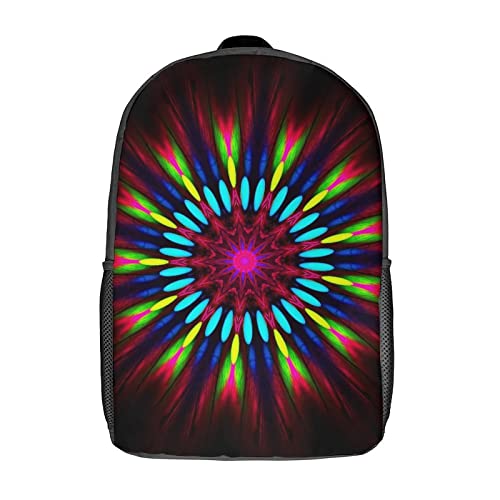 Sac d'école unisexe Kaléidoscope grand volume 17 pouces pour ado