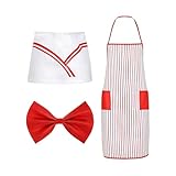 Generisch Carnival Costumes - Waiter Dress for Cosplay | Themed Apparel with Matching Apron & Cinema Aesthetics for Masquerades, Carnivals, Galas and Performances Professional Catering Apparel