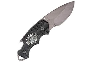 Harley Davidson Knives for Men: Cutlery 52207 Harley TecX Fixed Blade