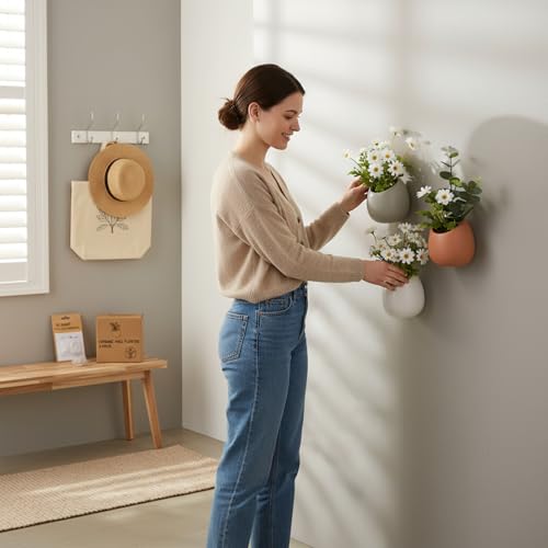 Pot de fleurs suspendu pour optimiser l'espace et protéger les plantes