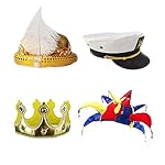 6 Pack Funny Adult Novelty Party Hats - Assorted Costume Hats, Photo Booth Props Hats for Dress Up Parties, Halloween, Birthdays & Celebrations - Image 2