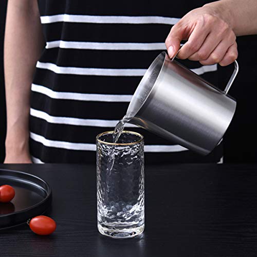 Jarra de espumador de leite Yarnow de aço inoxidável, copo de café expresso latte Art Cup copo medid