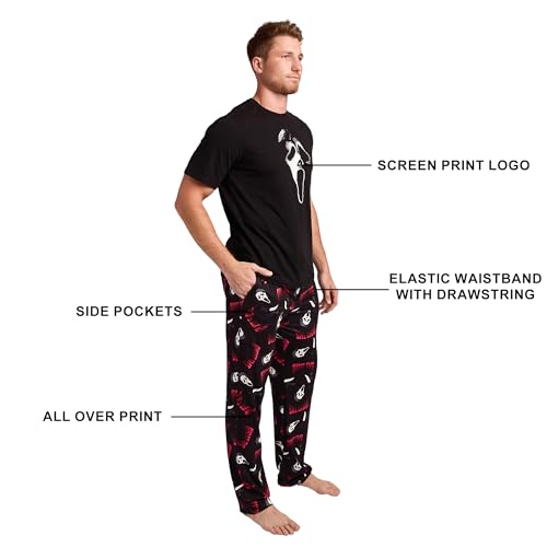 Bioworld Ghostface Mask Men’s 2-Pack Pajama Set2