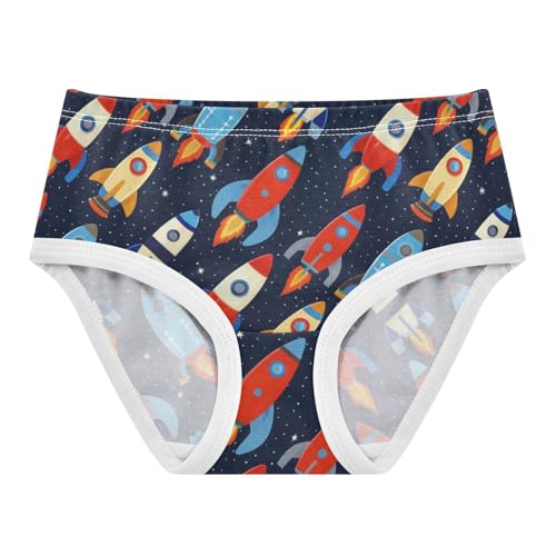 Joisal Bright Toddler Underwear Floral 2t Cotton Panties Little Girl Retro Rockets Blue Kids Undies Briefs