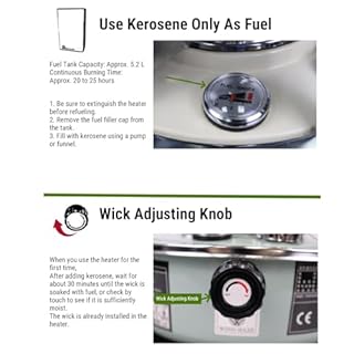 Vikye Portable Kerosene Heater, 2.6KW Adjustable Height Radiant Space Heater with 5.2L Tank, Non Electric Oil Heating for Camping Tent Ice Fishing Emergency