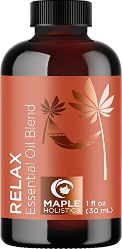 Relaxing Essential Oil Blend for Diffuser - Aromatherapy Blend of Essential Oils for Diffusers for Home and Travel Stress Support with Lavender Geranium Roman Chamomile and Ylang Ylang Diffuser Oils