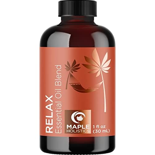 Relaxing Essential Oil Blend for Diffuser – Aromatherapy Blend of Essential Oils for Diffusers for Home and Travel Stress Support with Lavender Geranium Roman Chamomile and Ylang Ylang Diffuser Oils