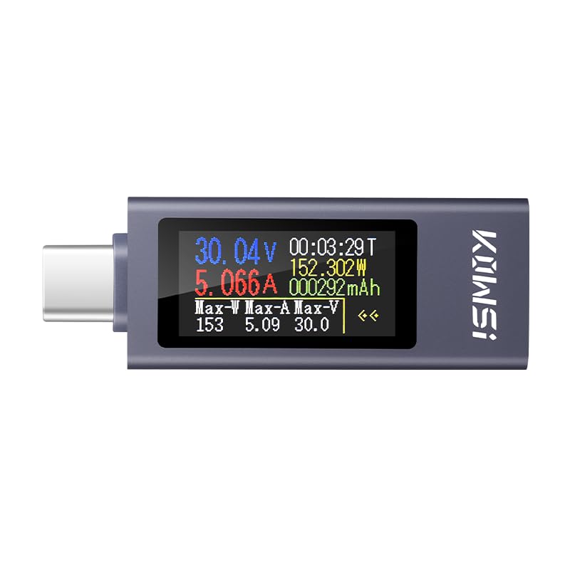 DiyStudio 240W USB 電流電圧チェッカー デュアル テスター Type-C 双方向電流テスト機能 モバイル充電 マルチメーター usb チェッカー pd ドライバー・ソフト不要 プラグアンドプレイ対応