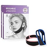 Effective Double Chin Reducer Strap - Facial Slimming Strap Reusable V Line Lifting Mask, Chin Lifter For Double Chin, Firming And Tightening Face Lift Tape Vline Face Lifting Mask Chin Patch (2 Pack)