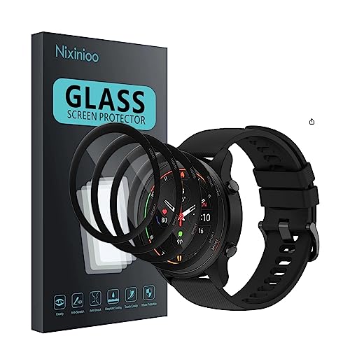 Nixinioo [4 unidades de protectores de pantalla compatibles con Xiaomi Mi Watch, HD transparente suave TPU, protección antiderrames, [sin burbujas] [resistente a los arañazos] Máxima cobertura