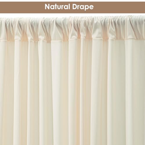 Cortinas fondo ivory 20x10ft 4 paneles sin arrugas miniatura 5