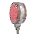 Grand General 78363 Amber/Red 4" Round Double Faced Pearl 24-LED Pedestal Light with Clear Lens and Chrome Die Cast housing