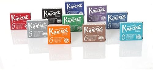 Kaweco Fountain Pen Ink Cartridges Short, 10 Colors, 10 x 6 Pieces