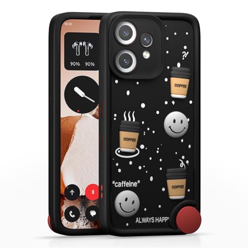 Image of Outlouders Back Cover for CMF by Nothing Phone 2 Pro 5G | 3D Cartoon Bear Cute Fun Silicone Full Body Protection Bumper Case (Black)