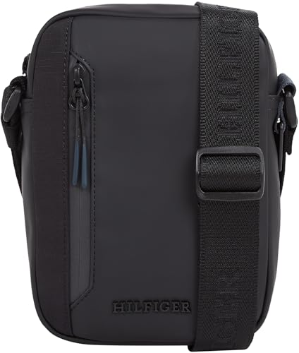 Tommy Hilfiger Bolso bandolera Hombre Seasonal Mini Reporter elegante, Negro (Black), Talla Única