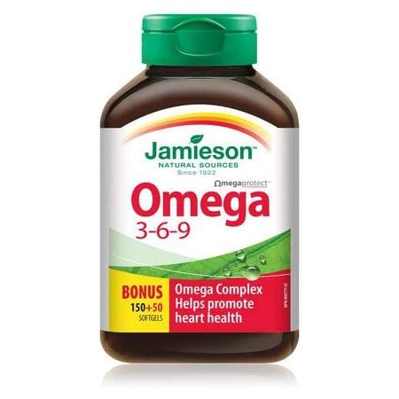 2 Bottles x Jamieson Omega 3-6-9 1,200 mg, 200 softgels : Health \u0026 Household