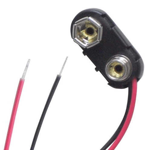 TechWareGames PP3 9V BATTERY CLIP SNAP ON CONNECTOR 145MM CABLE LEAD BLACK