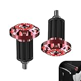 Titwaye 2 PCS Motorcycle Bar Ends, Shockproof Handlebar Grips End Plugs, Aluminum Alloy Handle Bar Weights Guards, Universal Modification Parts for Car Off-Road Motorcycle (Red)