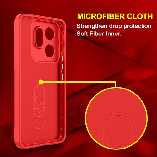 Image of Zapcase Back Case Cover for Vivo V60 | Compatible for Vivo V60 Back Cover | Liquid Silicon Magic Case with Camera Protection | Red