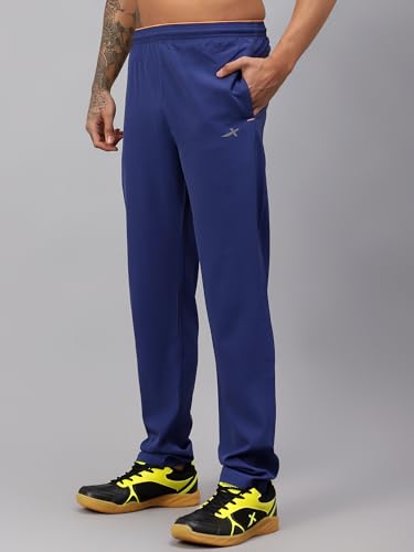 Image of Vector X Solid Men Sports Trousers 100% Polyester with Zipper Pockets(Pack of 1)