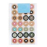 Zanthicia Lot de 4 étiquettes de renfort auto-adhésives en forme beignet avec trous légers. Recettes assorties faciles, Donut