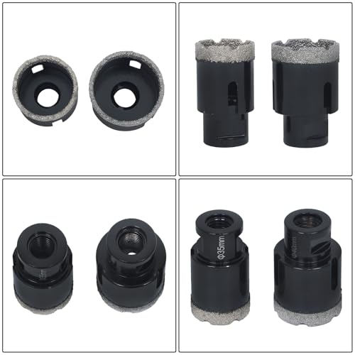 Kit brocas corona diamante para cerámica 9 piezas miniatura 5