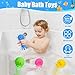Auvitaya 4 PCS Octopus Water Balls, Sensory Stress Relief Floating Pool Toys for Kids, Water Splash Balls Toddler Swim & Bath Toys, Christmas Goodie Bag Fillers for Babies