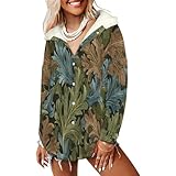 VESTE CHAUDE DOUBLÉE DE POLAIRE: la veste femmes est fabriquée en l'intérieur en polaire Sherpa de haute qualité, doux, léger, chaud mais non encombrant et confortable. Offrent une excellente chaleur et une protection contre le vent, vous gardant bien au chaud par temps froid.